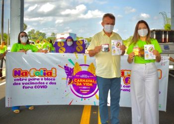 CAMPO MAIOR: Com o tema Bloco dos Vacinados, prefeitura realiza blitz educativa para alertar sobre a importância da vacina