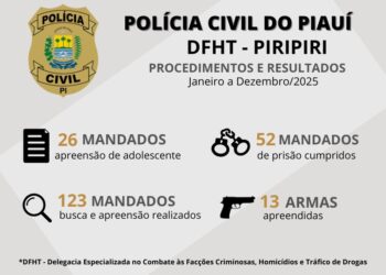 Polícia Civil destaca redução superior a 70% no número de mortes violentas em Piripiri